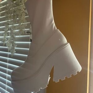 Windsor Smith Found White Stretch Sock Boots (sold out everywhere)